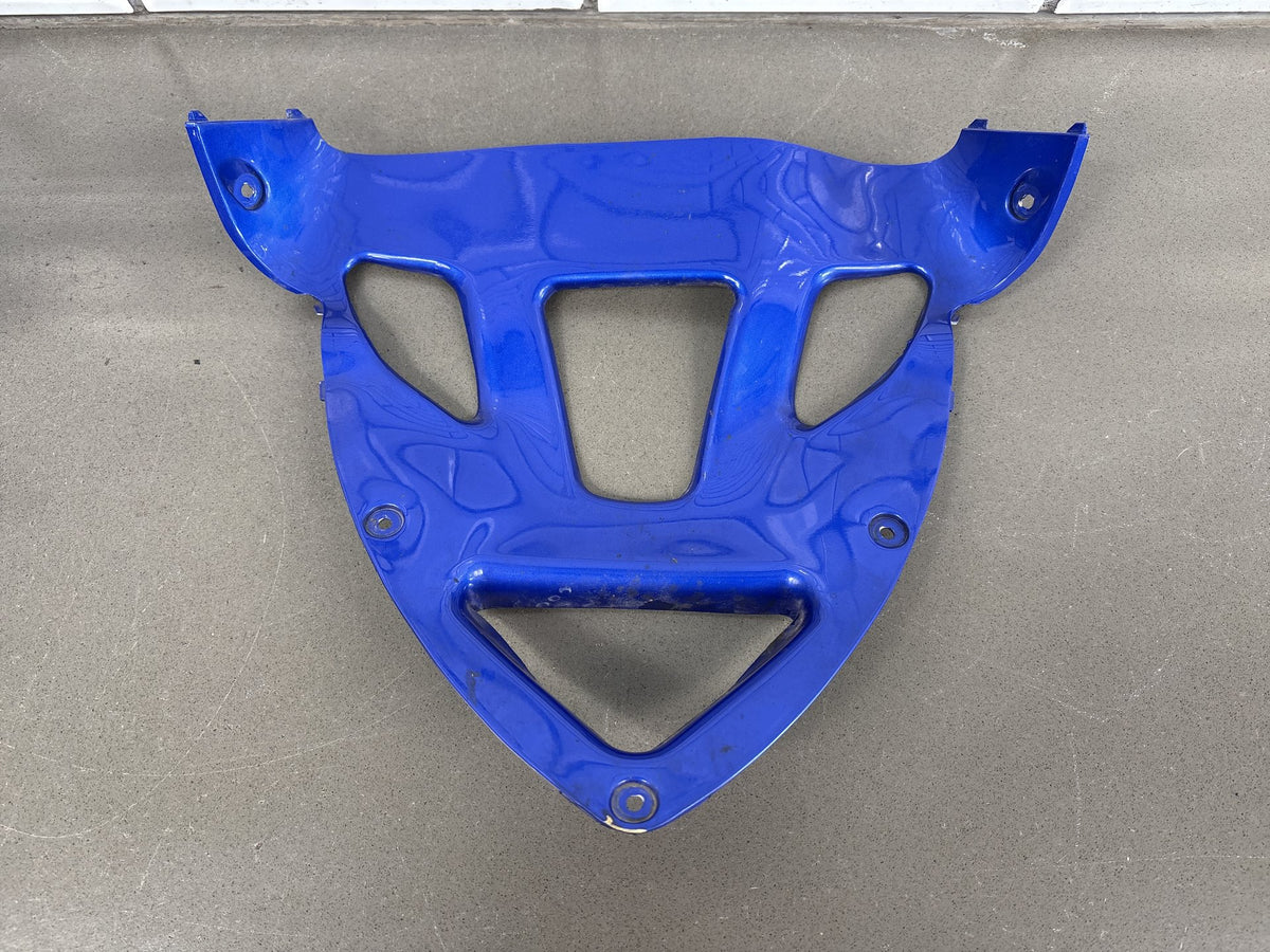 1999-2007 Yamaha YZF600R Front Lower Fairing Blue Cracked Paint OEM