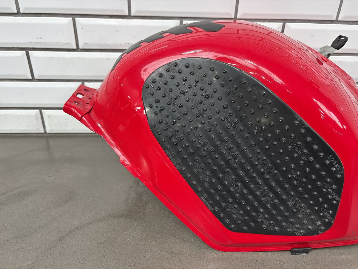 2002 Honda VFR800 Interceptor Fuel Gas Tank Red Dented With Cap OEM