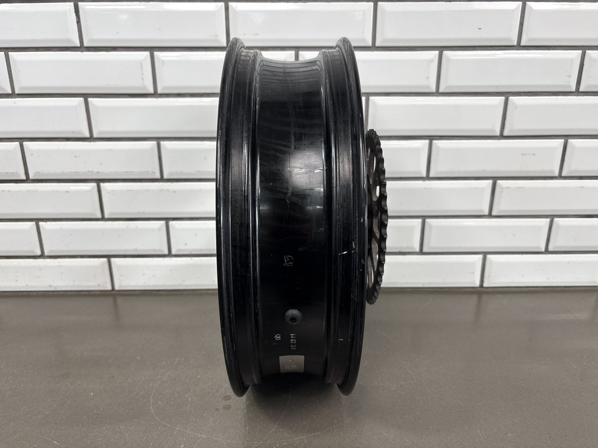 17-25 Kawasaki Ninja 650 EX650 Rear Wheel Rotor Sprocket (Gloss Black, No Tire)