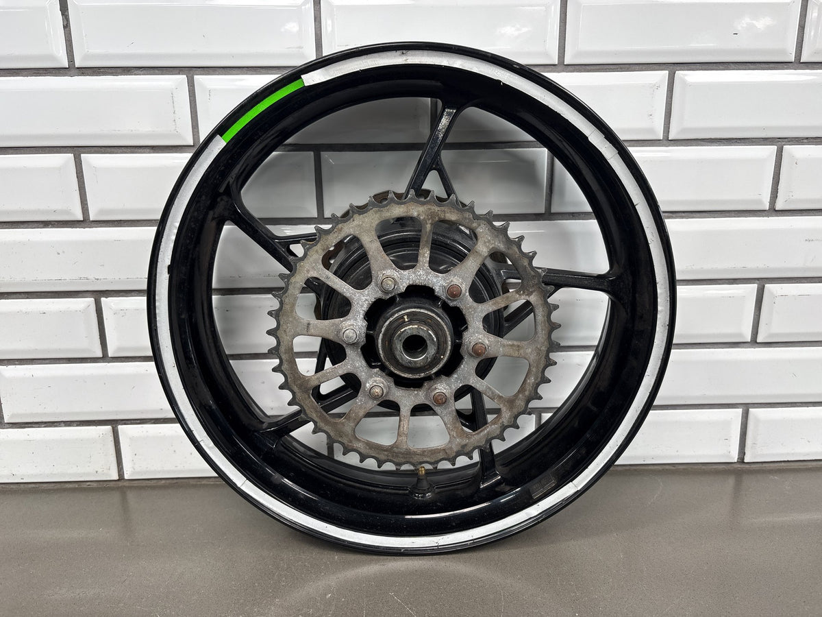 17-25 Kawasaki Ninja 650 EX650 Rear Wheel Rotor Sprocket (Gloss Black, No Tire)