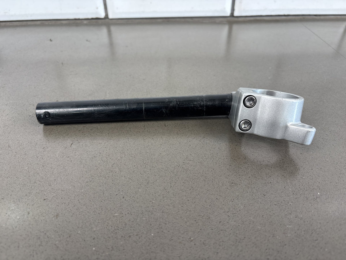 1999-2007 Yamaha YZF600R Left Clip On Handlebar Silver Clamp Black Bar OEM
