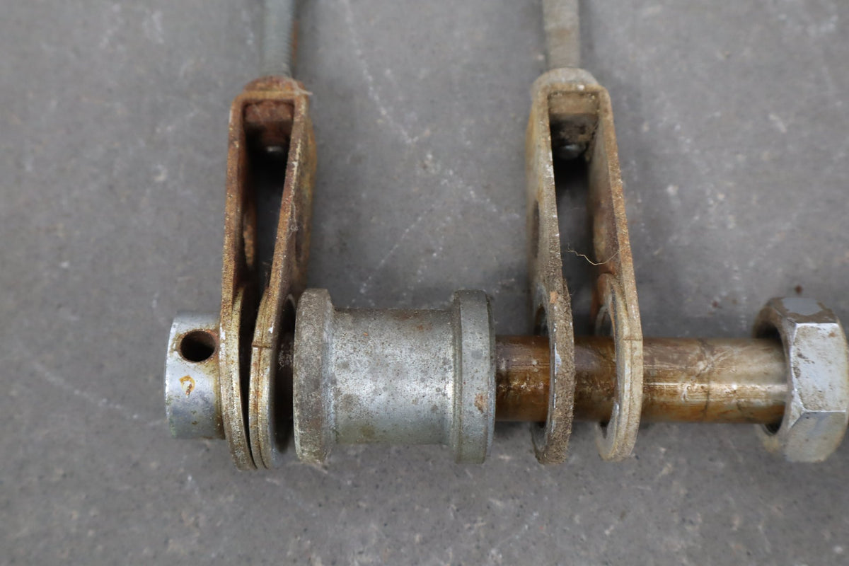 1973 Yamaha RD350 Rear Axle Pivot Bolt Nut Chain Adjusters Assembly OEM