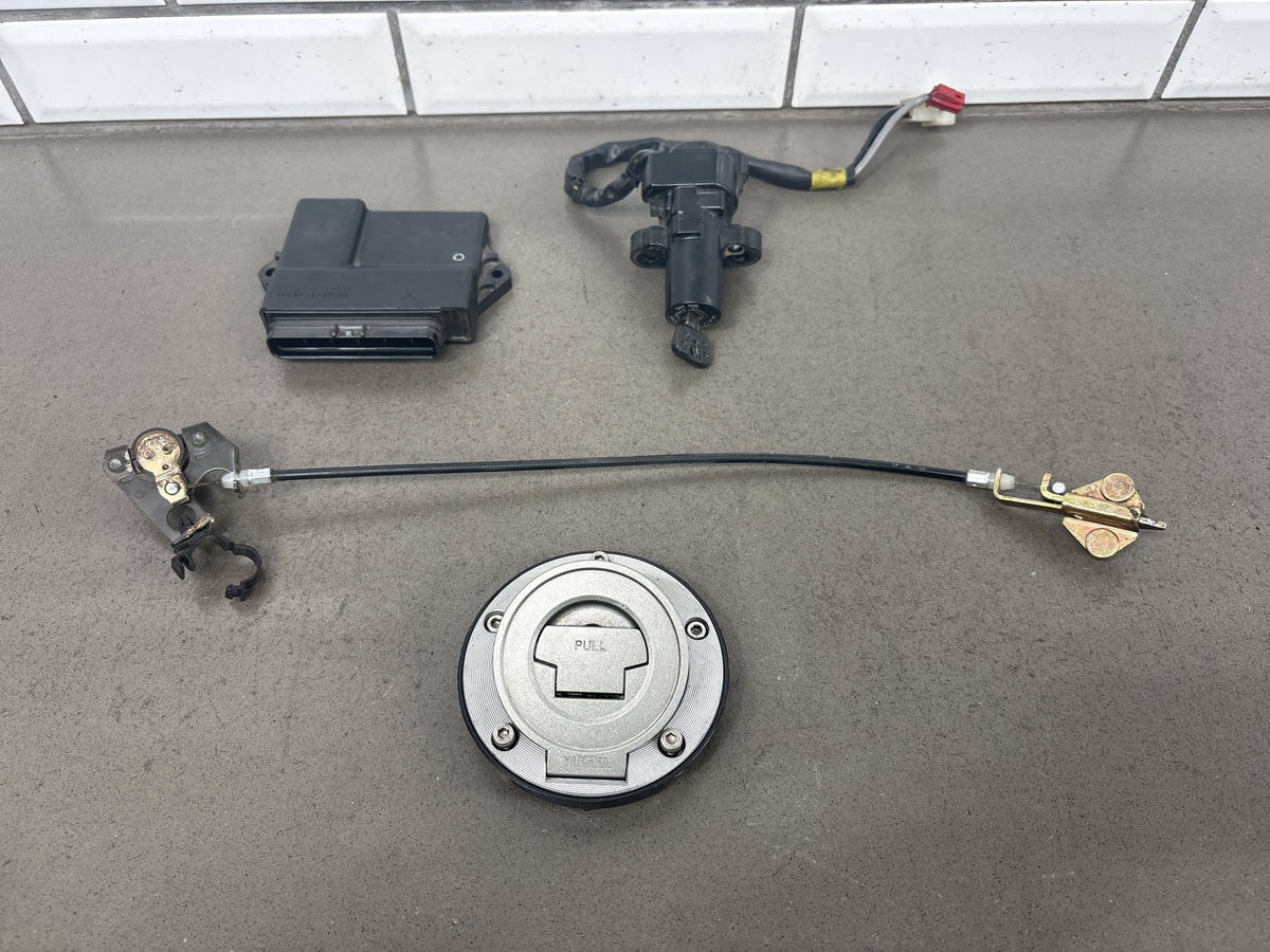 2006-2007 Yamaha FJR1300 Ignition Switch Gas Cap Seat Lock ECU Lock Set One Key