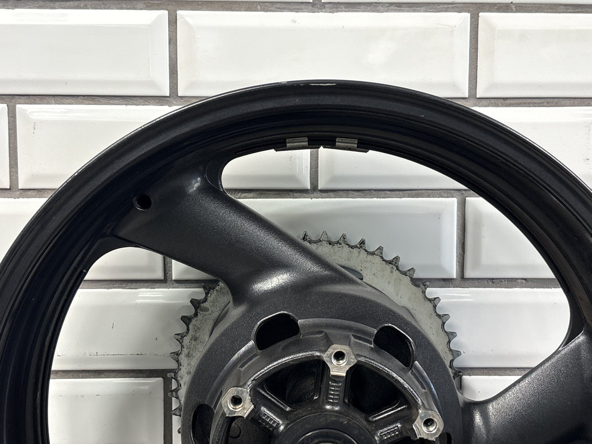 1999-2007 Yamaha YZF600R Rear Wheel Rim 17x5.00 With Sprocket Cush Hub Black OEM