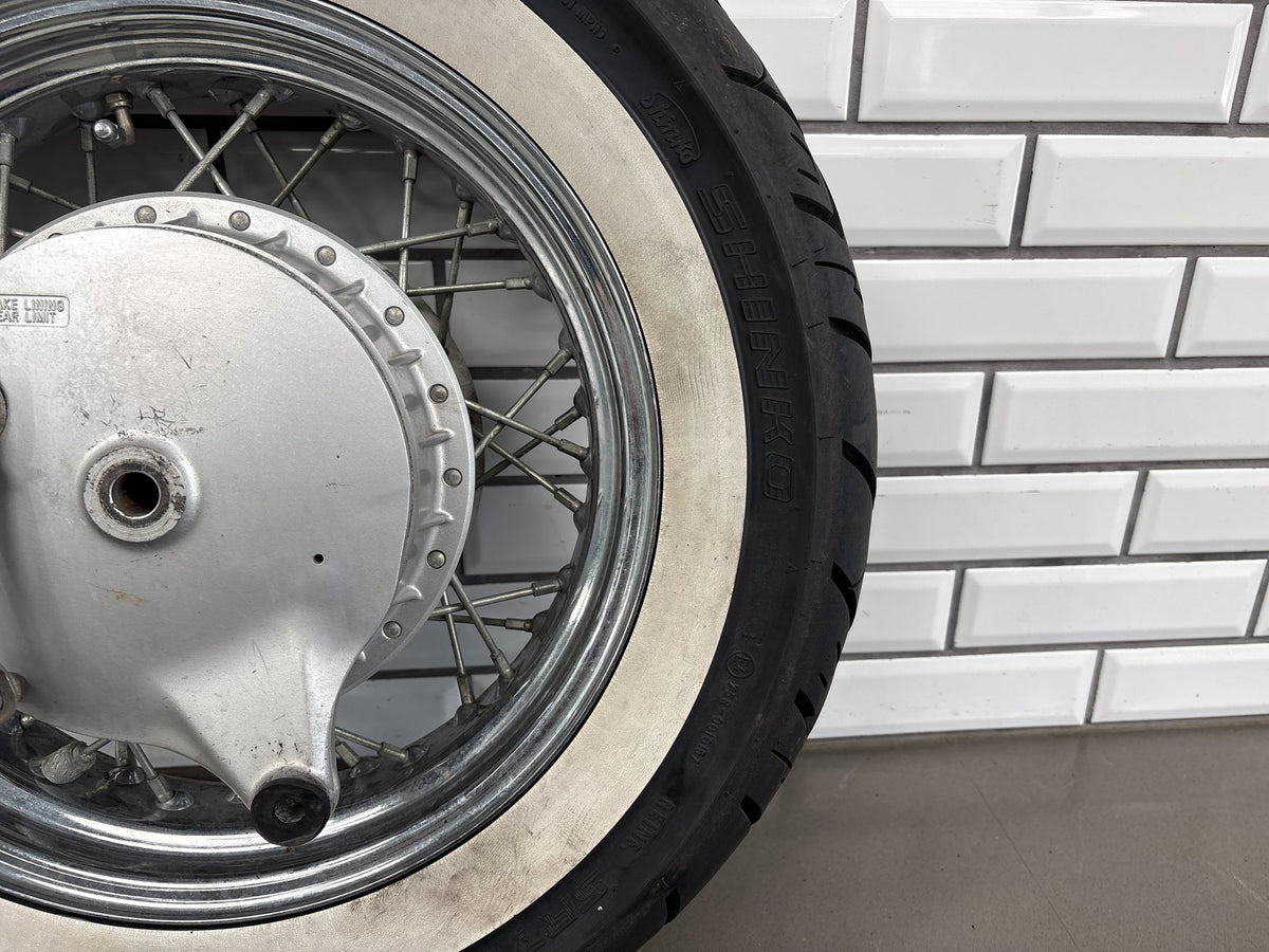 01-04 Suzuki Intruder Volusia VL800 Rear Wheel Rim Straight With White Wall Tire