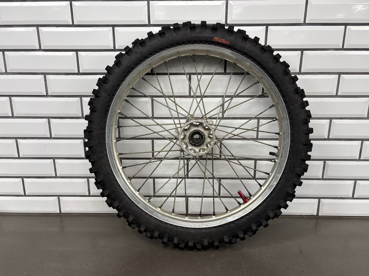 Suzuki DRZ 400E Front Wheel Rim 21x1.6" w/ Good Tire 54111-29F00 2000-2007