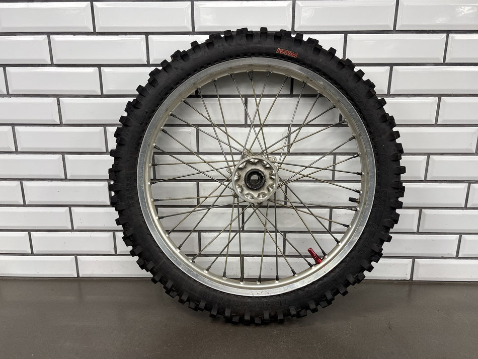 Suzuki DRZ 400E Front Wheel Rim 21x1.6" w/ Good Tire 54111-29F00 2000-2007