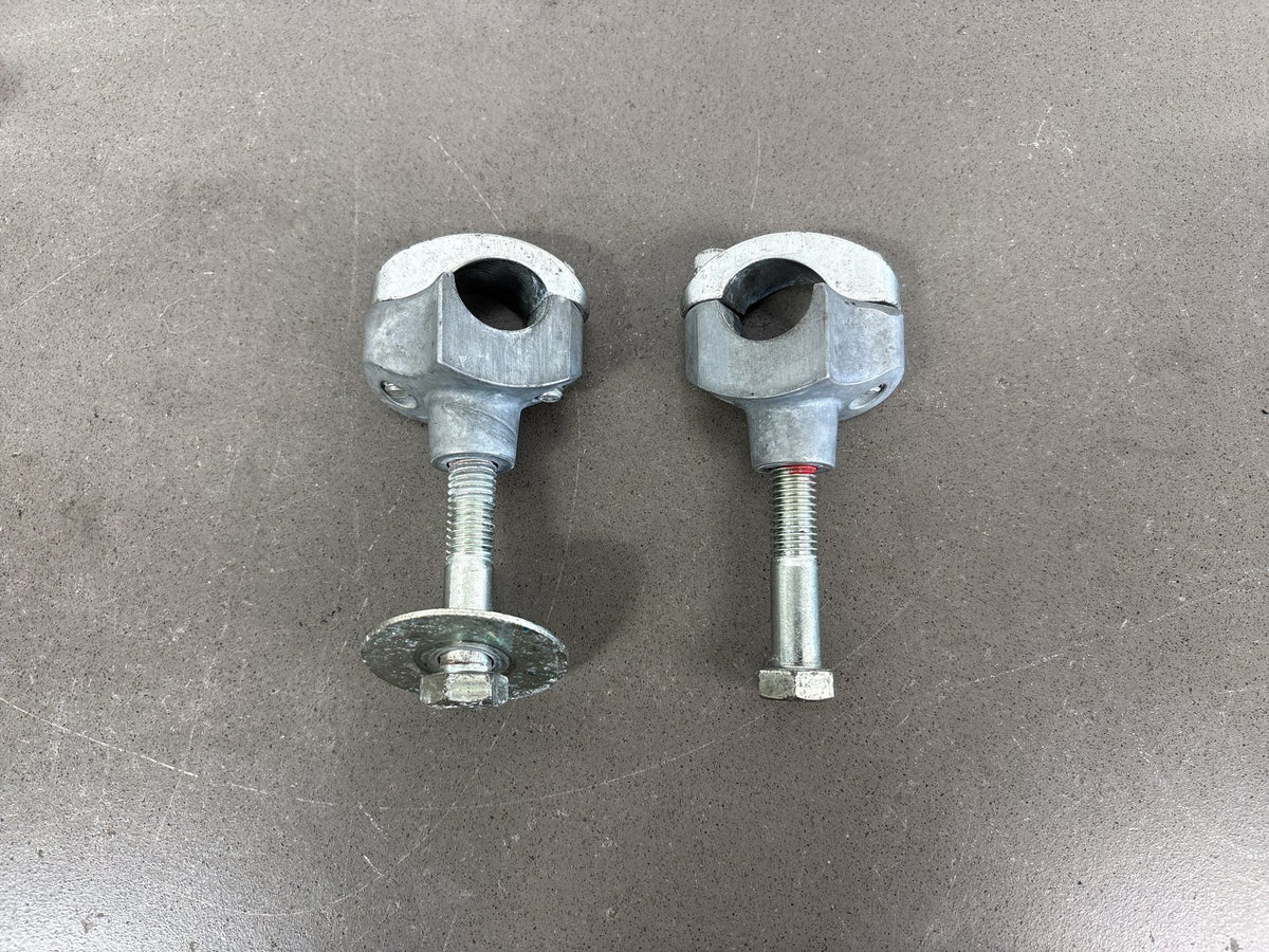 1999-2006 Harley Road King FLHR FLHRCI Handlebar Riser Pair Silver OEM 56149-88B
