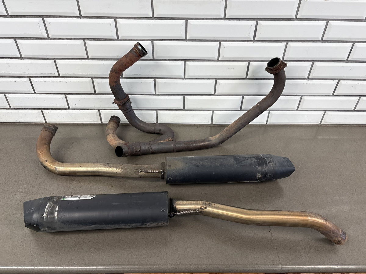 2000 Honda Super Hawk 1000 VTR1000F Exhaust GPR Slip On Mufflers Headers Rusty