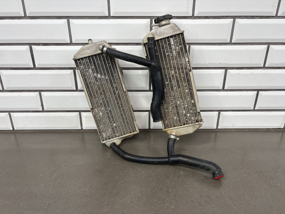 2000-2007 Suzuki DRZ400E DRZ400 Radiators Left Right Pair with Hoses OEM