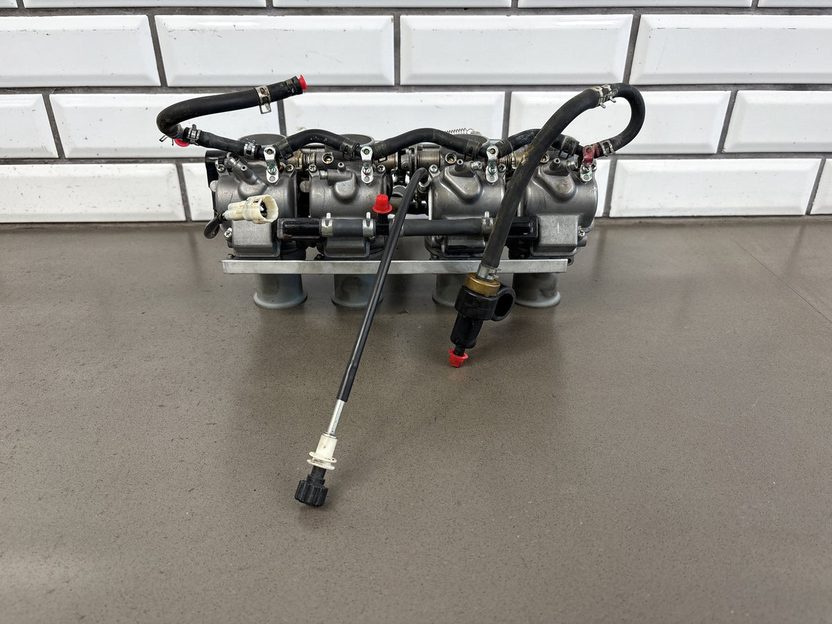 1999-2007 Yamaha YZF600R Carburetors Carb Rack Keihin CVK 5AH Hoses Sensor OEM