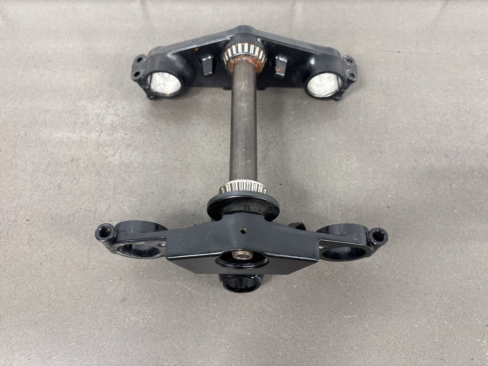1990-93 Kawasaki ZX-11 ZX1100C Triple Tree Clamp Set With Stem Black 44039-1200