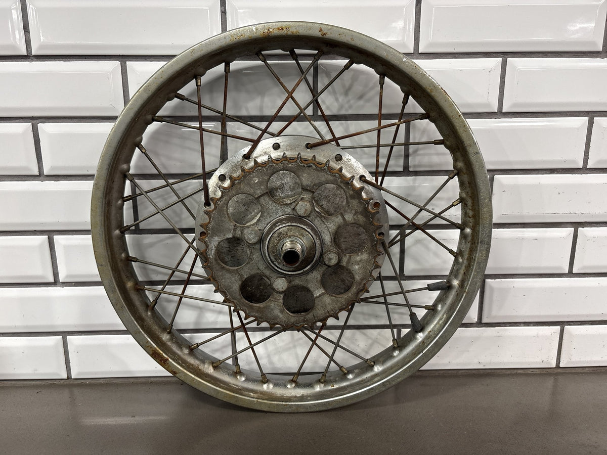 1973-1975 Yamaha RD350 Rear Wheel/Rim Assembly OEM Straight 18"