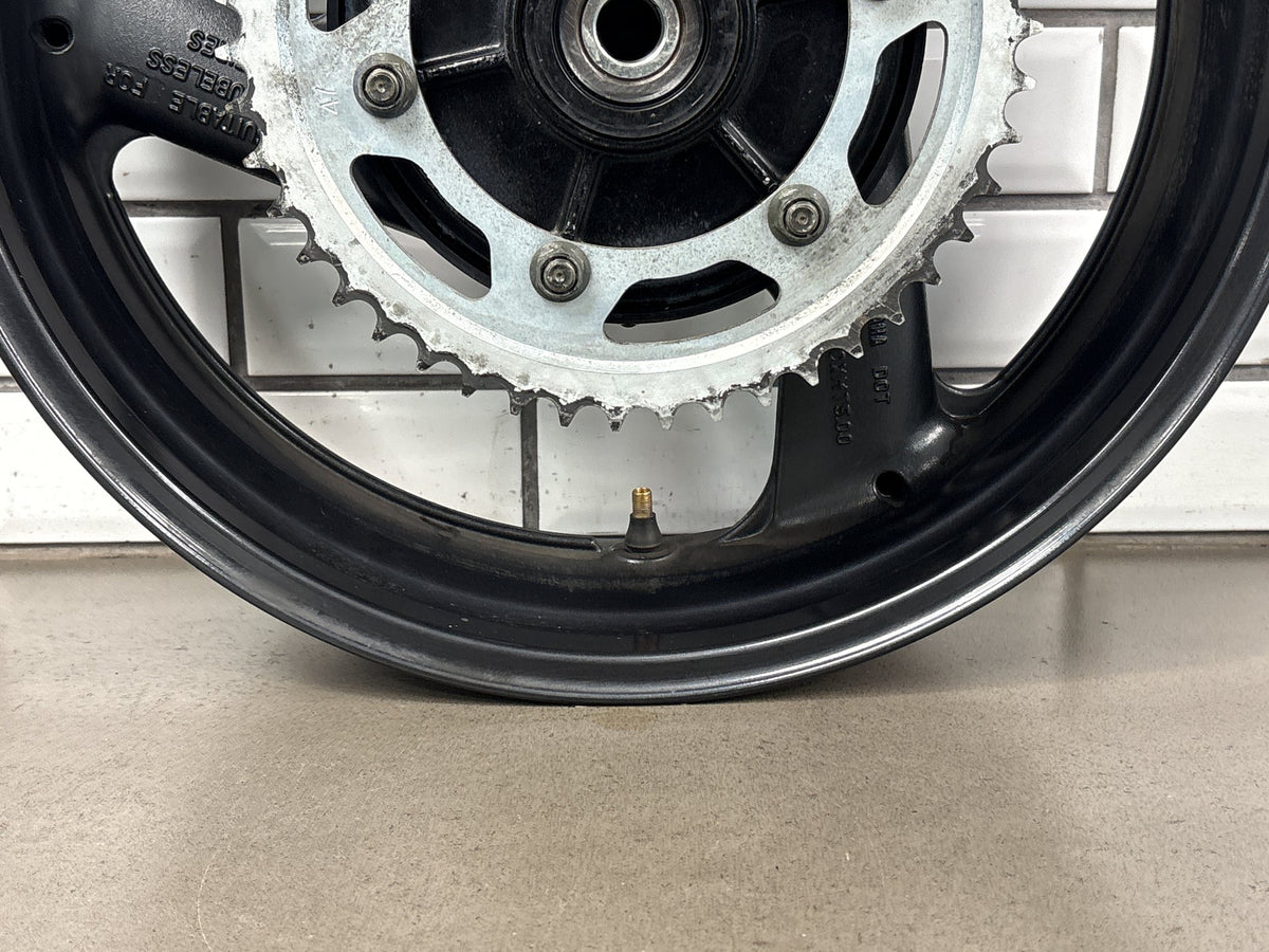 1999-2007 Yamaha YZF600R Rear Wheel Rim 17x5.00 With Sprocket Cush Hub Black OEM
