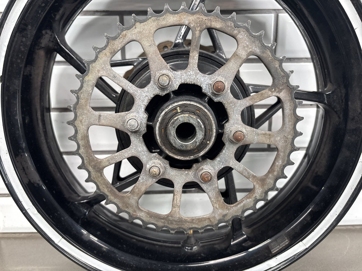 17-25 Kawasaki Ninja 650 EX650 Rear Wheel Rotor Sprocket (Gloss Black, No Tire)
