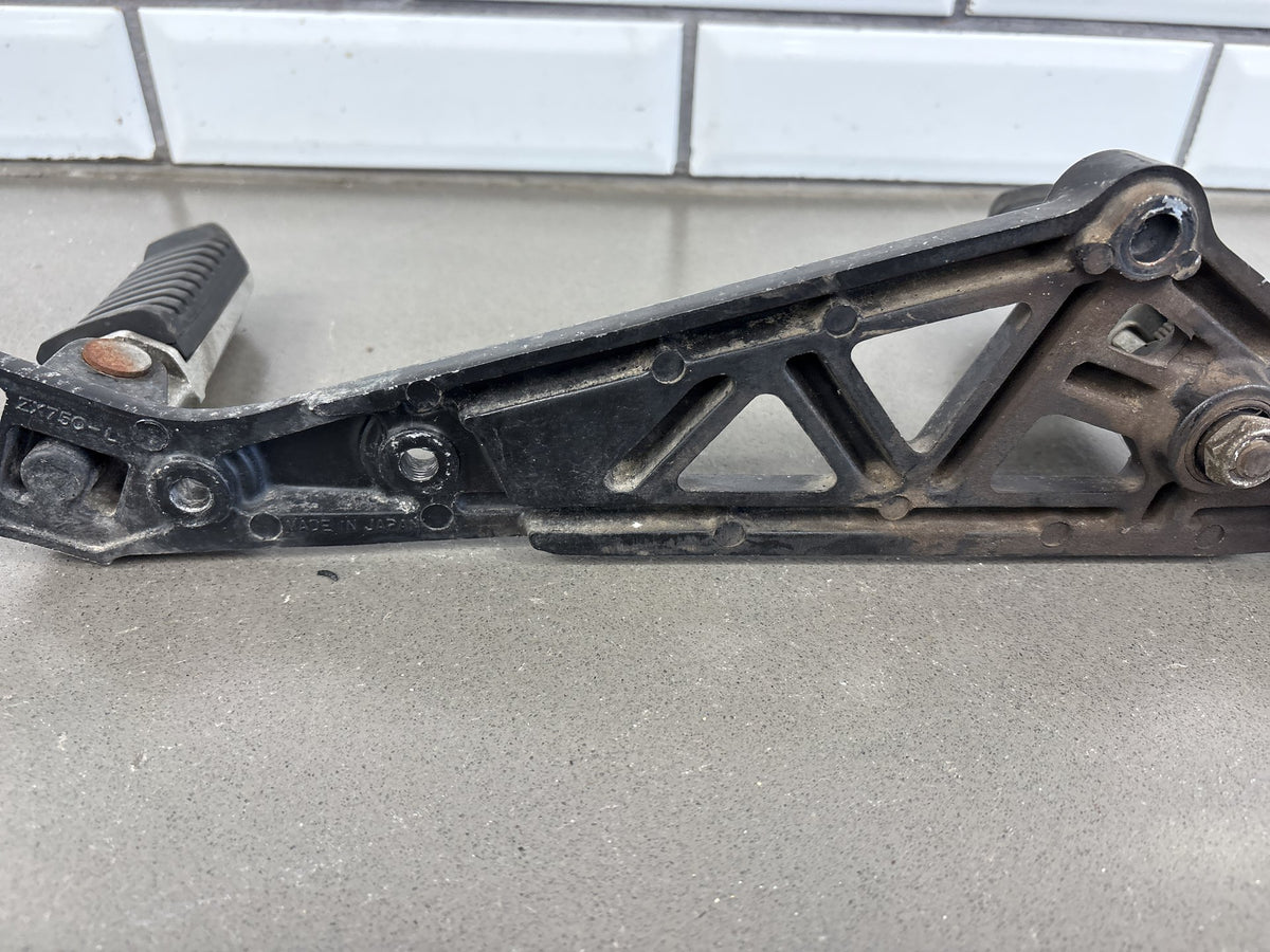 1983 Kawasaki GPZ750 ZX750A Left Rearset Foot Pegs Bracket OEM