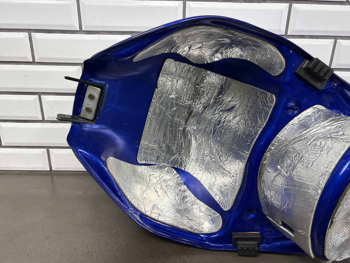 1999-2007 Yamaha YZF600R Fuel Gas Tank Blue Petcock Fuel Filter Scuffed OEM