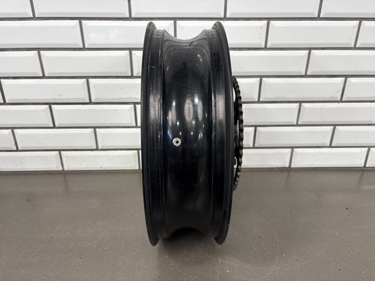 2006 Ducati Monster 620 Rear Wheel 17 x 4.5 Black with Rotor Sprocket OEM