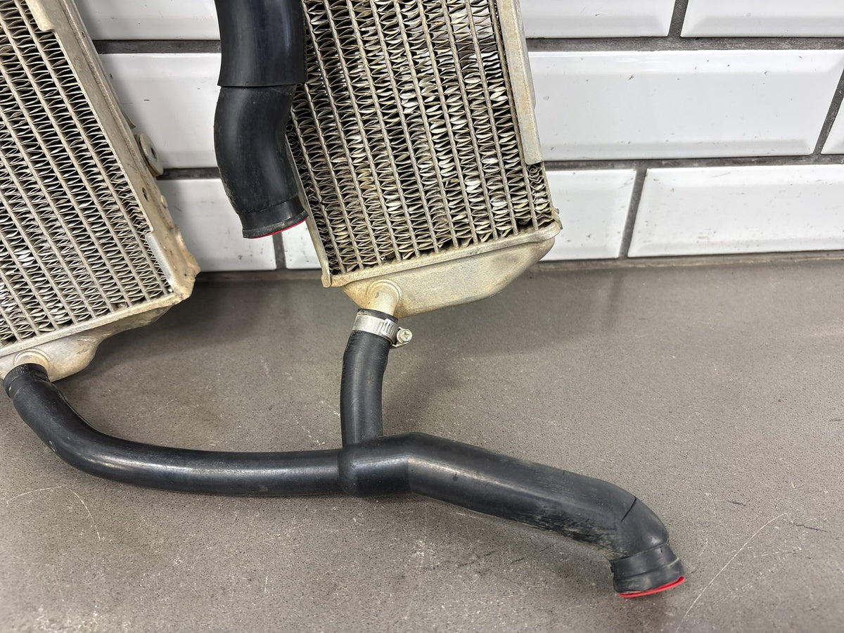 2000-2007 Suzuki DRZ400E DRZ400 Radiators Left Right Pair with Hoses OEM