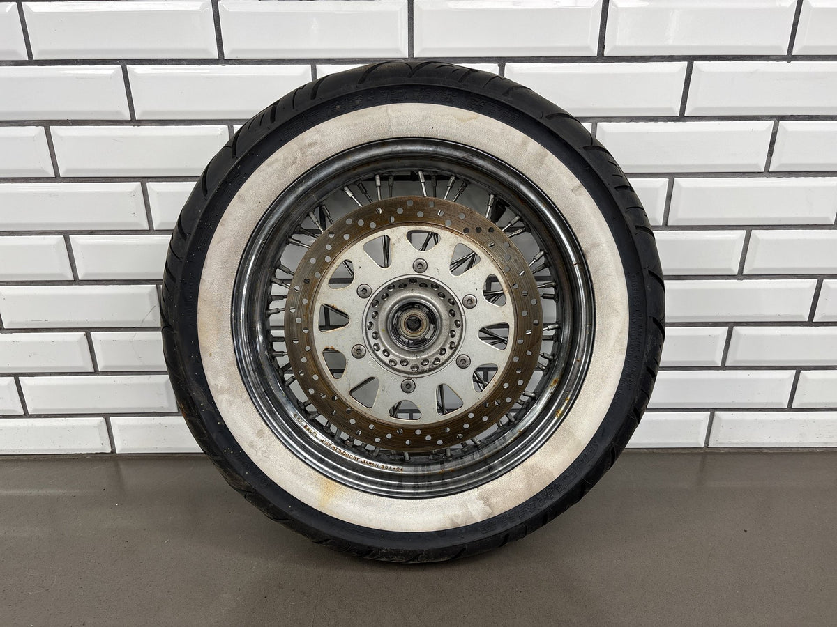2001-04 Suzuki VL800 Front Wheel 16in Spoke Rotor Whitewall OEM
