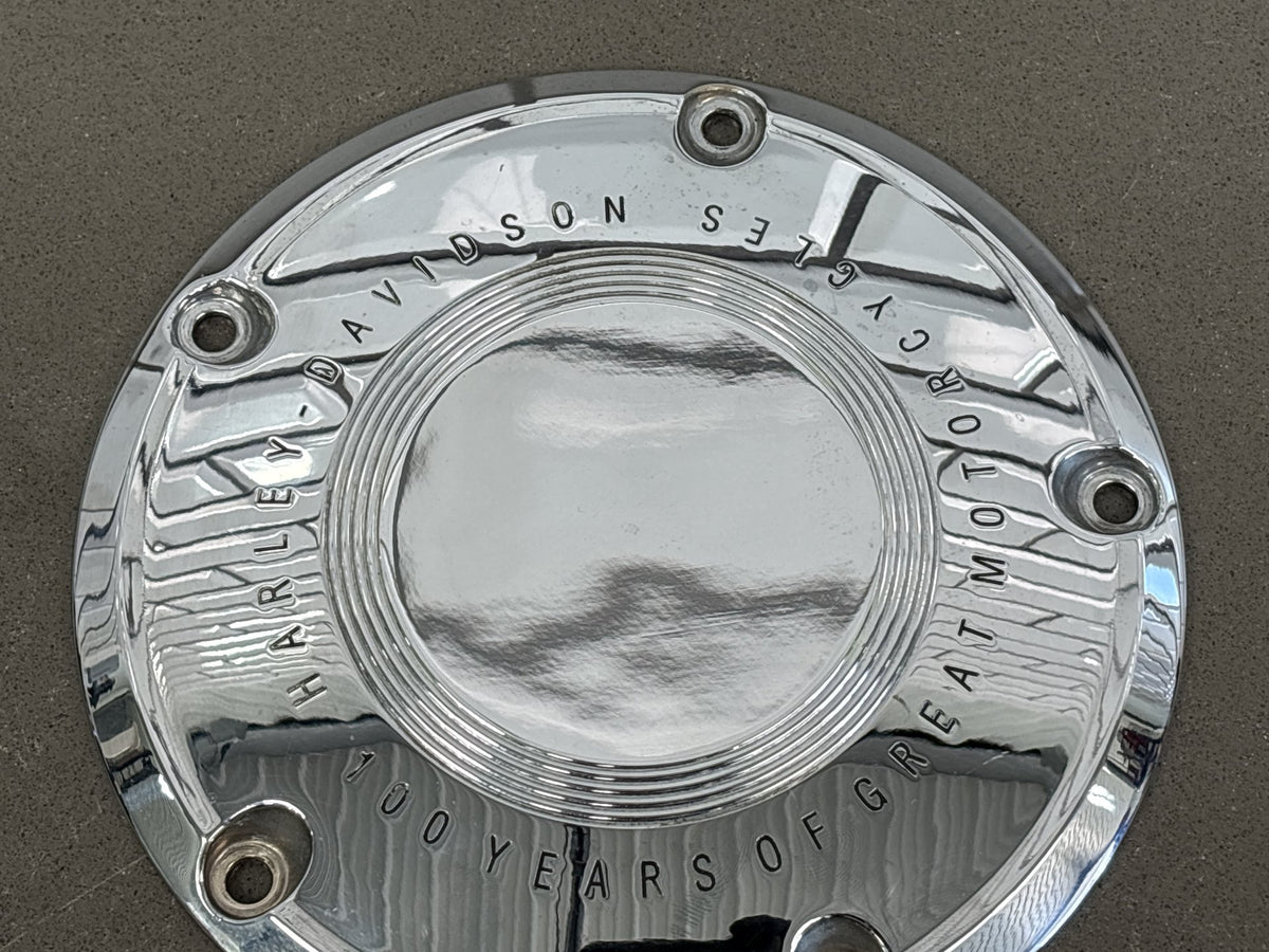 2003 Harley Road King FLHRCI 100th Anniversary Derby Cover Chrome OEM 60720-03