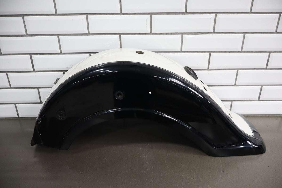 2001 Suzuki VL800 Volusia Rear Fender OEM with Chrome Trim Black White FP4