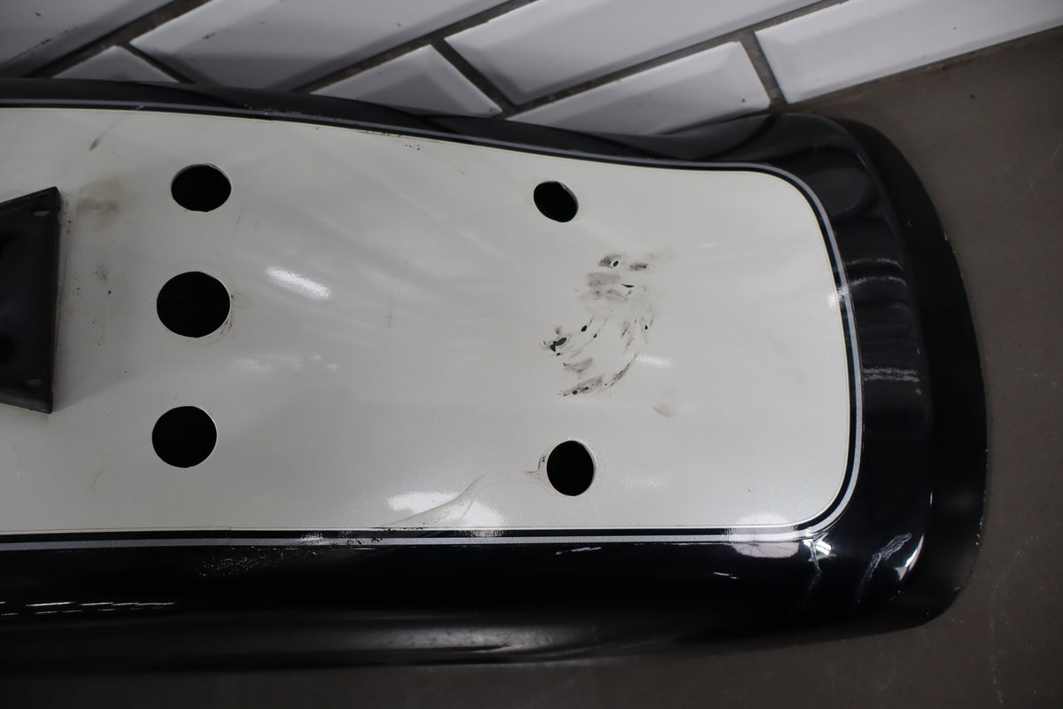 2001 Suzuki VL800 Volusia Rear Fender OEM with Chrome Trim Black White FP4