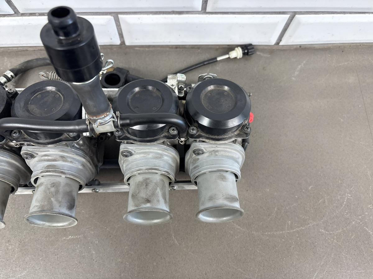 1999-2007 Yamaha YZF600R Carburetors Carb Rack Keihin CVK 5AH Hoses Sensor OEM