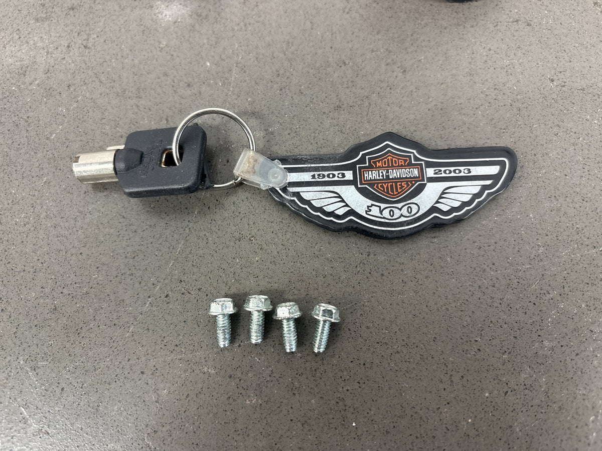 99-06 Harley Road King FLHR FLHRI FLHRCI Ignition Switch Fork Lock Key Chrome