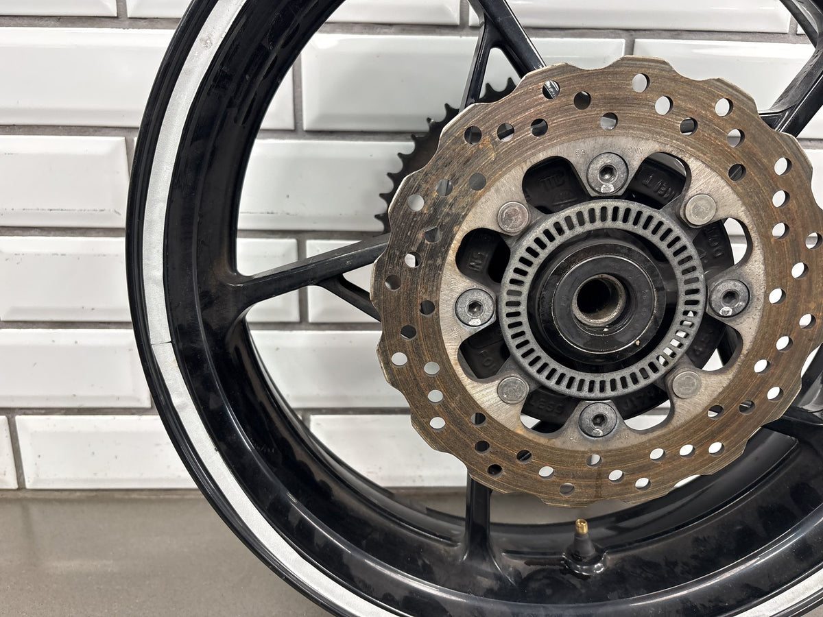 17-25 Kawasaki Ninja 650 EX650 Rear Wheel Rotor Sprocket (Gloss Black, No Tire)
