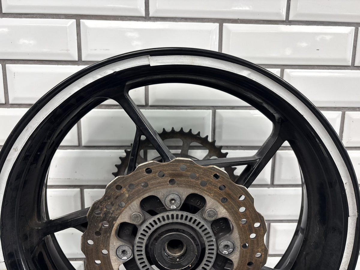 17-25 Kawasaki Ninja 650 EX650 Rear Wheel Rotor Sprocket (Gloss Black, No Tire)