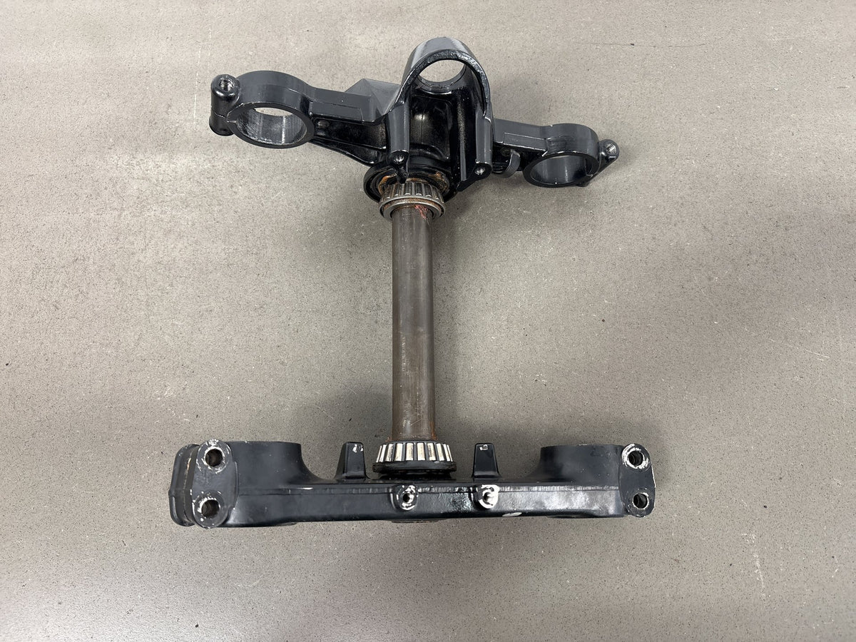 1990-93 Kawasaki ZX-11 ZX1100C Triple Tree Clamp Set With Stem Black 44039-1200