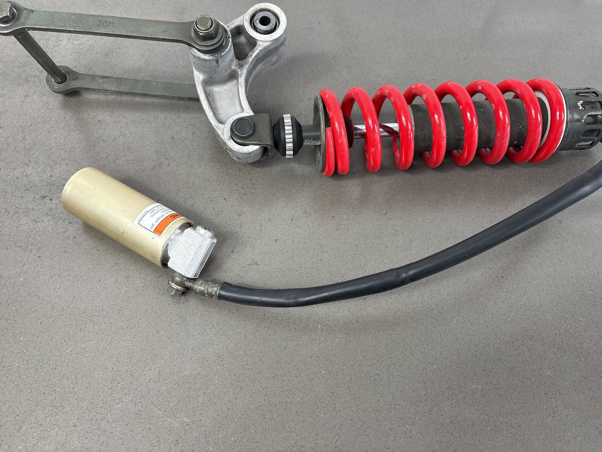 1999-2007 Yamaha YZF600R Rear Shock Absorber w/ Linkage Reservoir Red Spring OEM