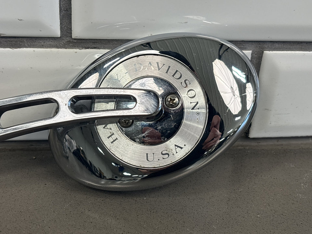1982-2026 Harley Left Slotted Stem Profile Custom Mirror Chrome OEM 91697-06A
