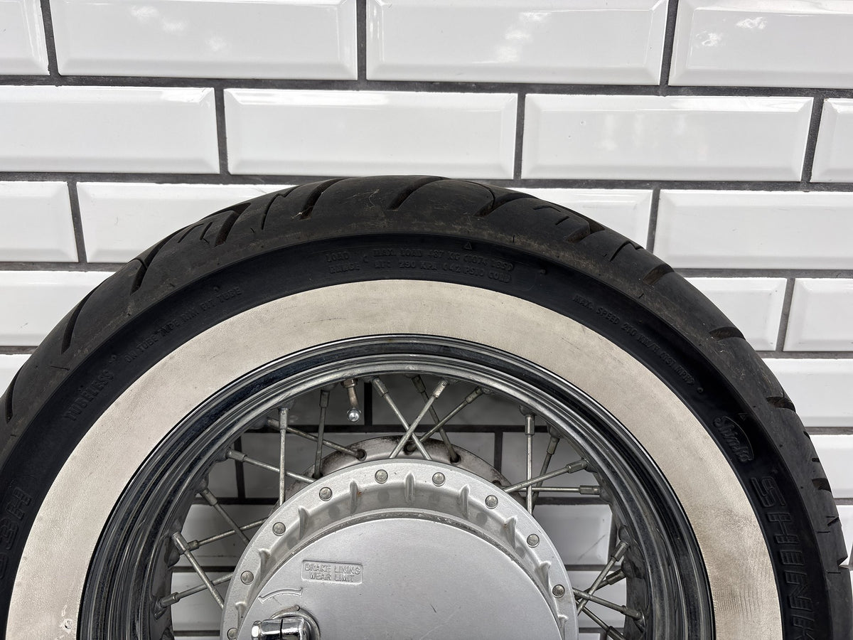 01-04 Suzuki Intruder Volusia VL800 Rear Wheel Rim Straight With White Wall Tire