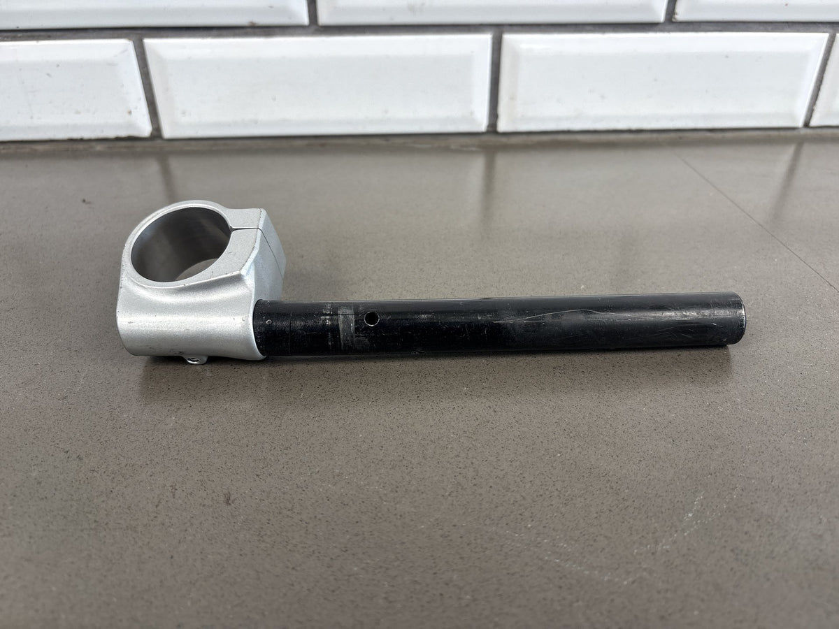 1999-2007 Yamaha YZF600R Left Clip On Handlebar Silver Clamp Black Bar OEM