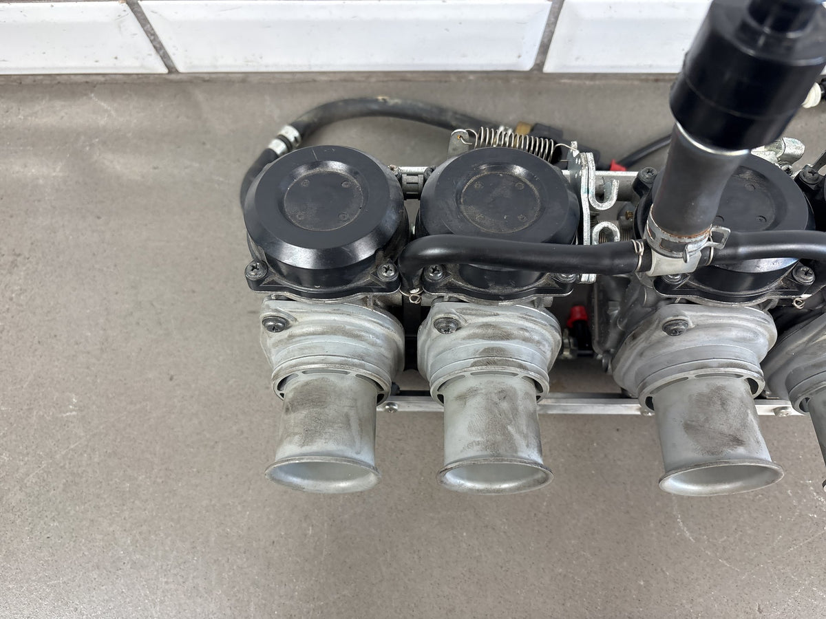 1999-2007 Yamaha YZF600R Carburetors Carb Rack Keihin CVK 5AH Hoses Sensor OEM