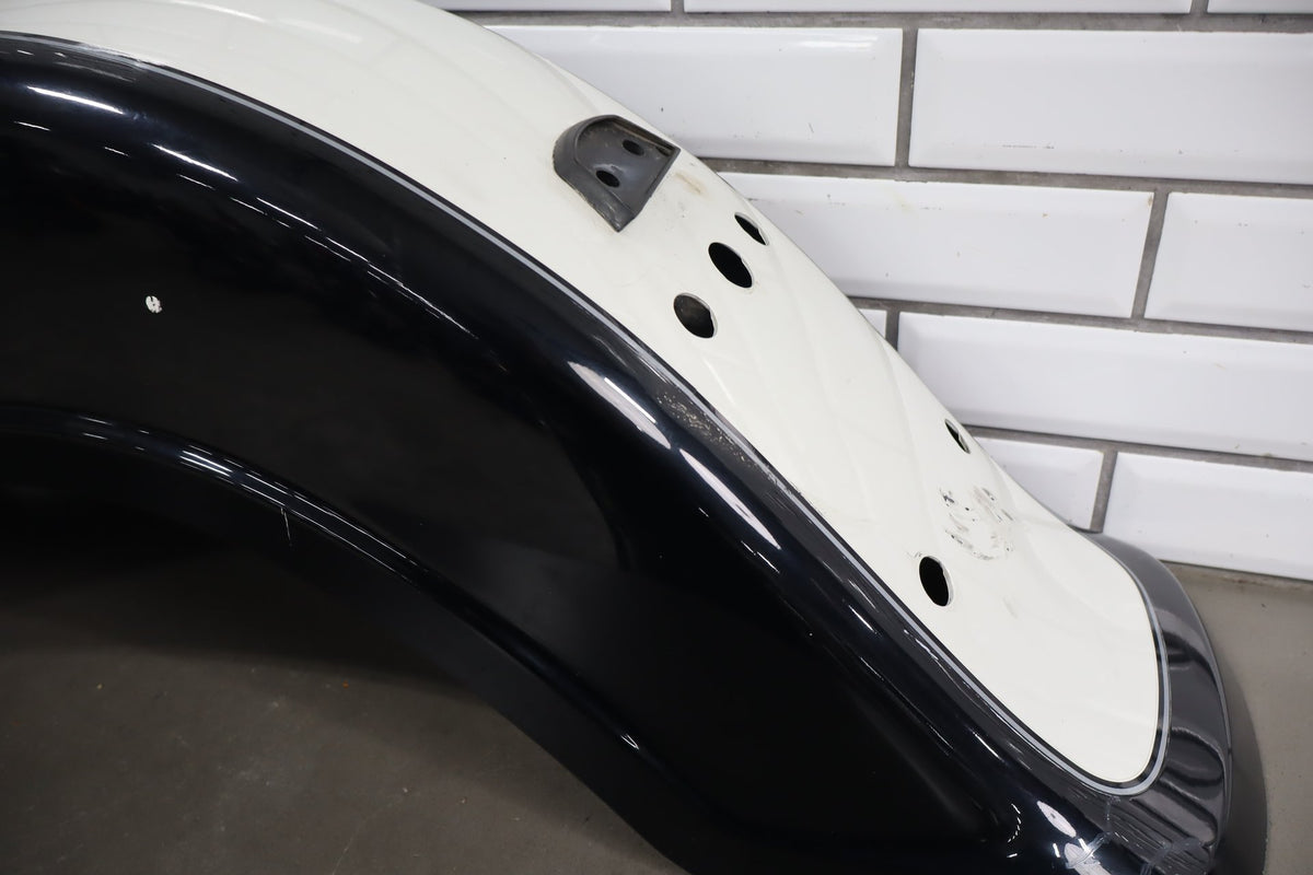 2001 Suzuki VL800 Volusia Rear Fender OEM with Chrome Trim Black White FP4