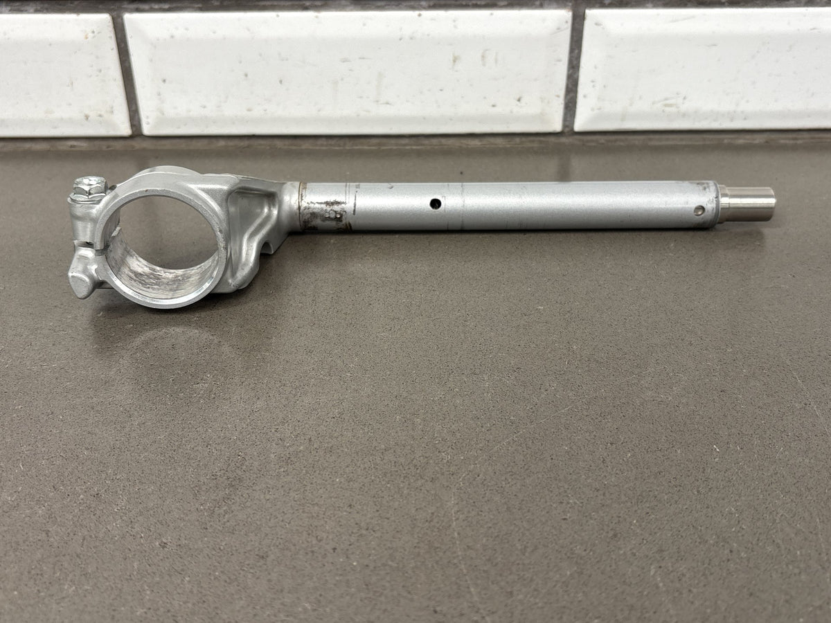 2002 Honda Interceptor 800 VFR800 Pair Clip On Handlebars Silver Scratched OEM