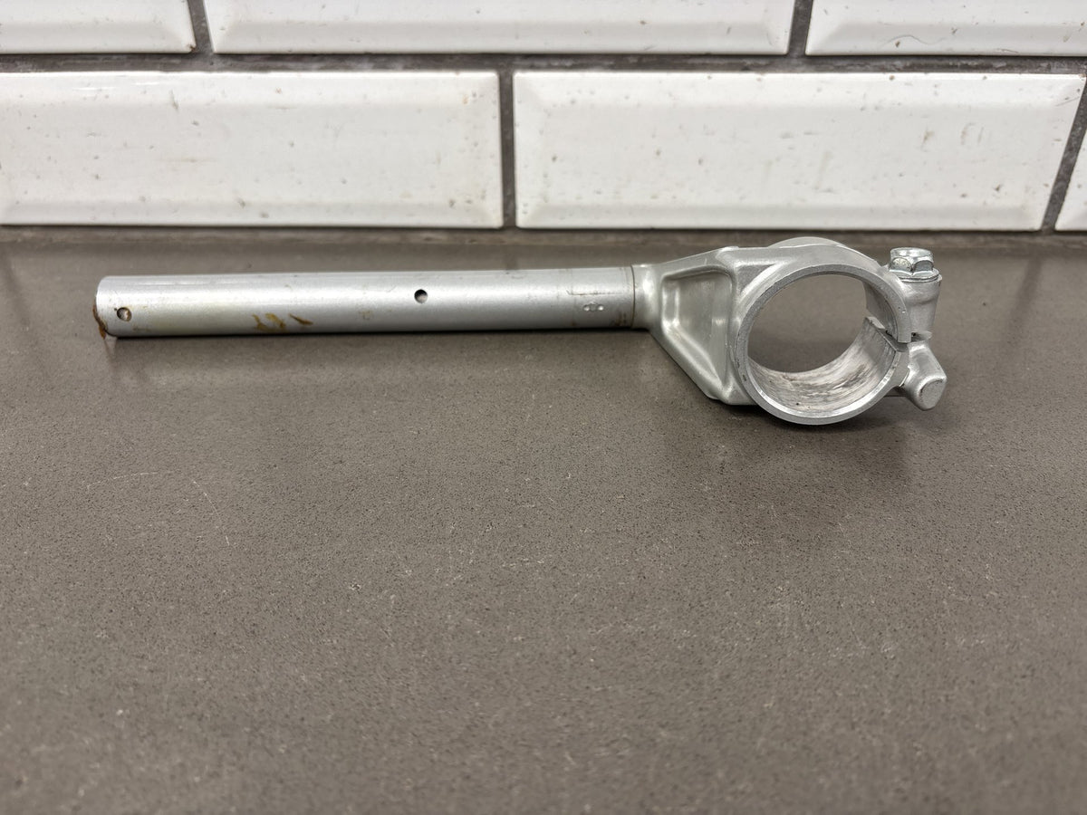 2002 Honda Interceptor 800 VFR800 Pair Clip On Handlebars Silver Scratched OEM