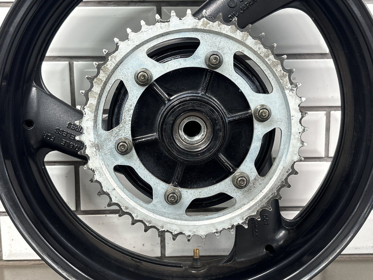 1999-2007 Yamaha YZF600R Rear Wheel Rim 17x5.00 With Sprocket Cush Hub Black OEM
