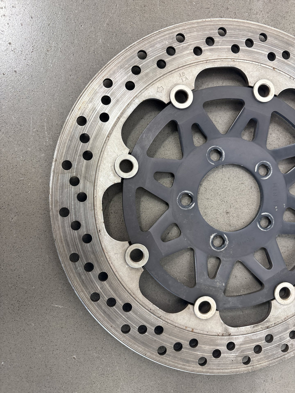1990-1991 Kawasaki ZX-11 ZX1100C Left Front Brake Disc Rotor OEM 41080-1284-FF