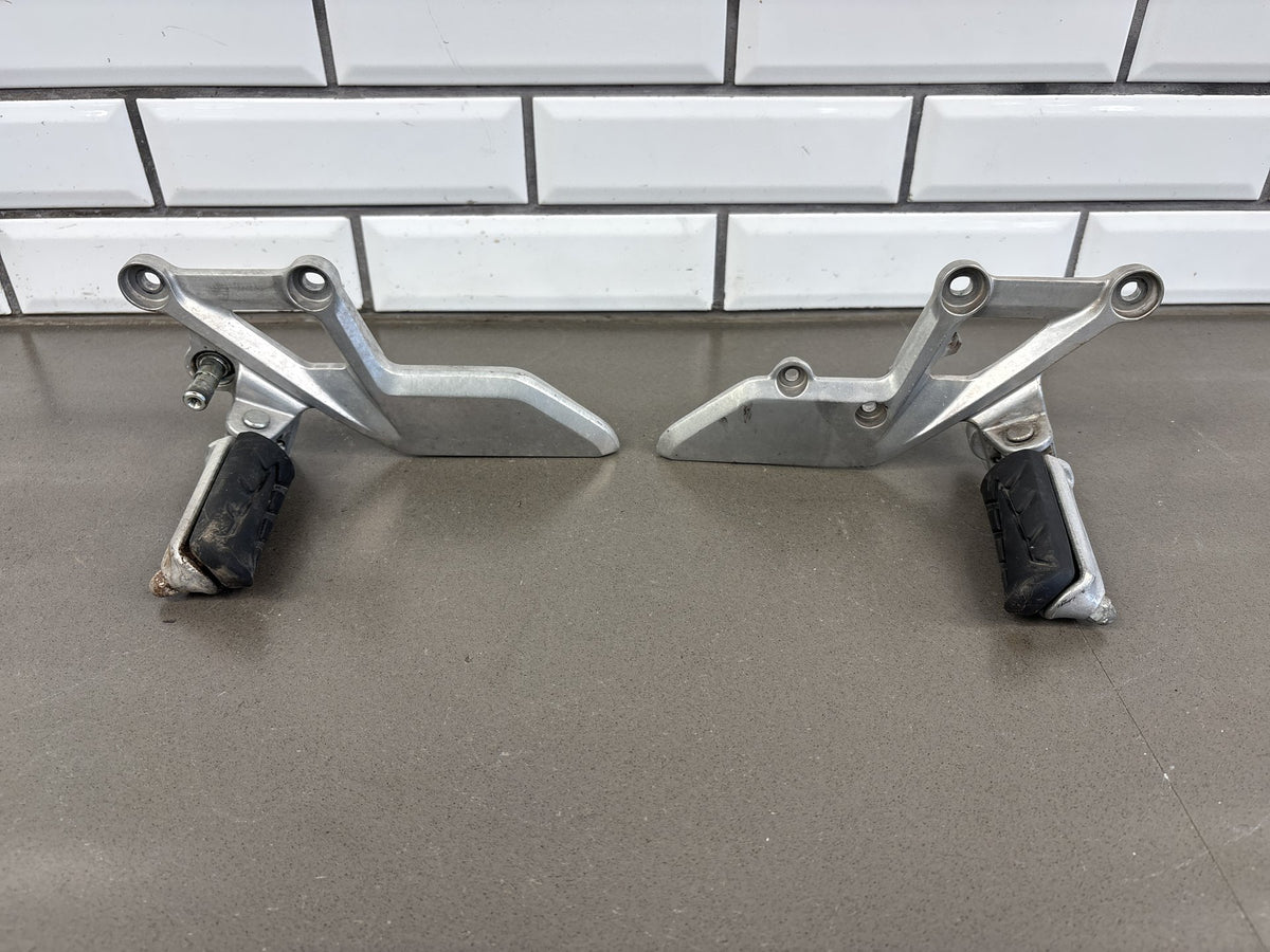 2017-2019 Honda CBR300R Front Rider Foot Pegs with Brackets Pair OEM