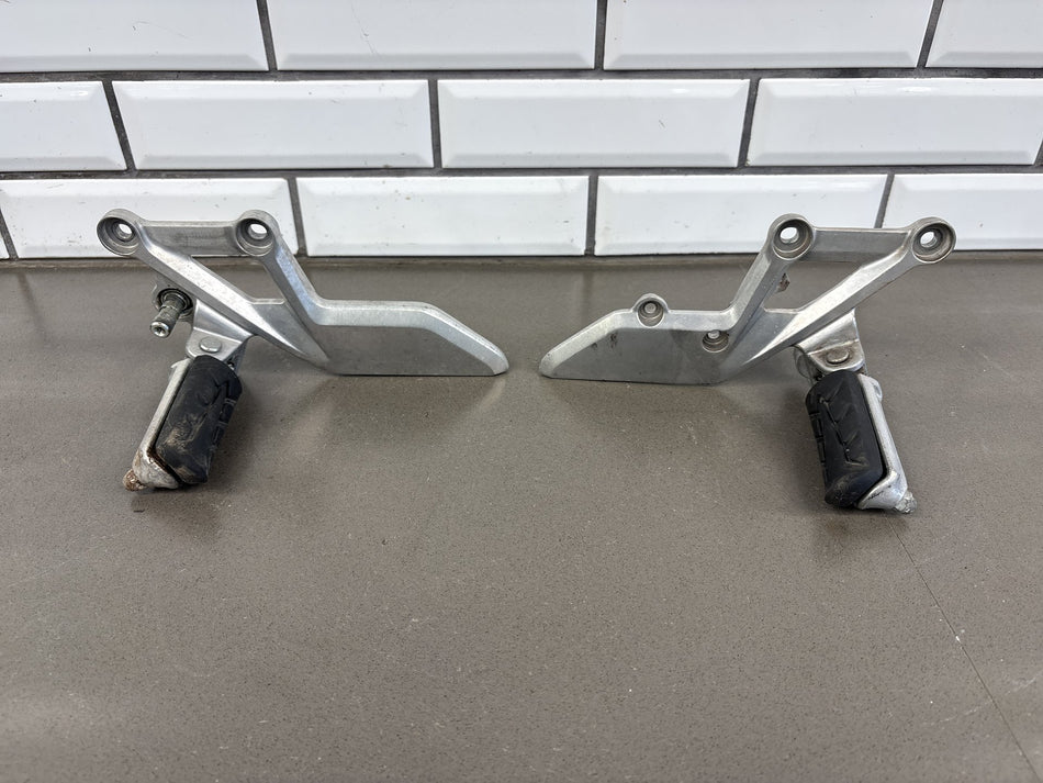 2017-2019 Honda CBR300R Front Rider Foot Pegs with Brackets Pair OEM