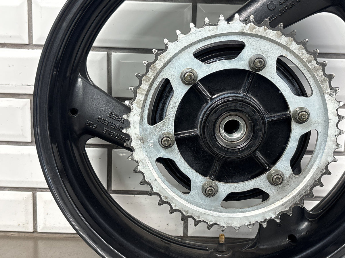 1999-2007 Yamaha YZF600R Rear Wheel Rim 17x5.00 With Sprocket Cush Hub Black OEM