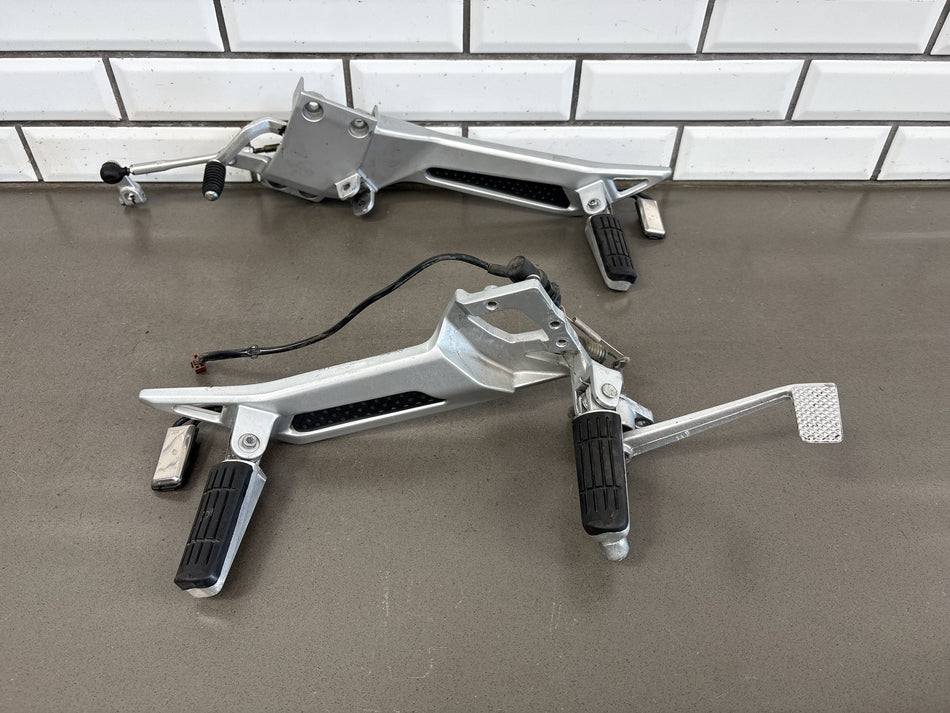2006-2011 Yamaha FJR1300A Rearsets Brackets Pair Shift Lever Brake Pedal Silver