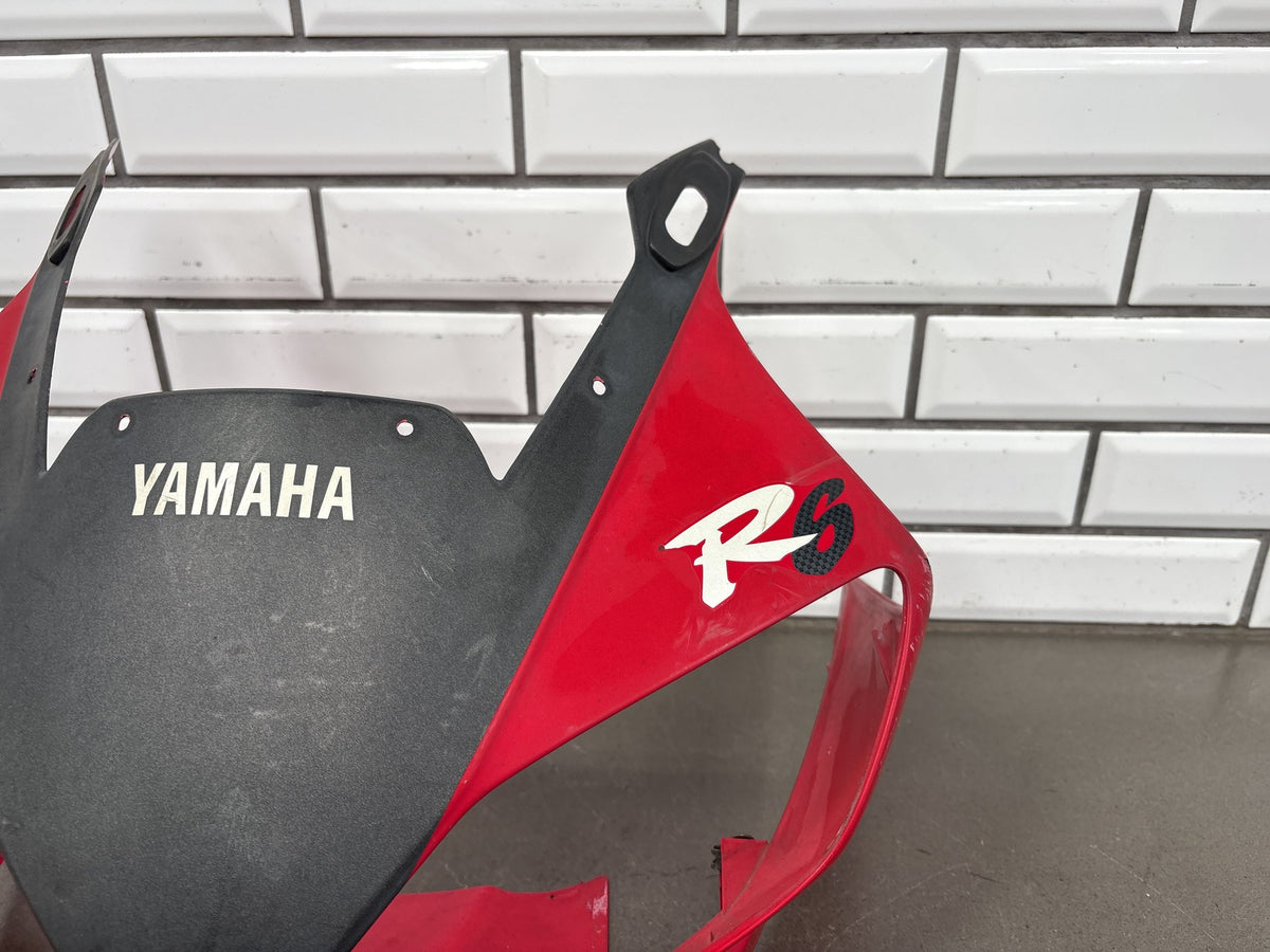 1999-2002 Yamaha YZF-R6 Upper Front Fairing Nose Cowl Red OEM