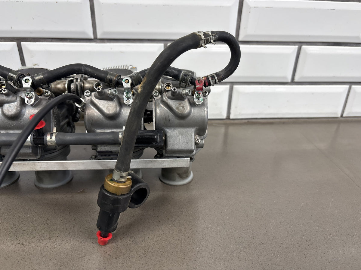 1999-2007 Yamaha YZF600R Carburetors Carb Rack Keihin CVK 5AH Hoses Sensor OEM