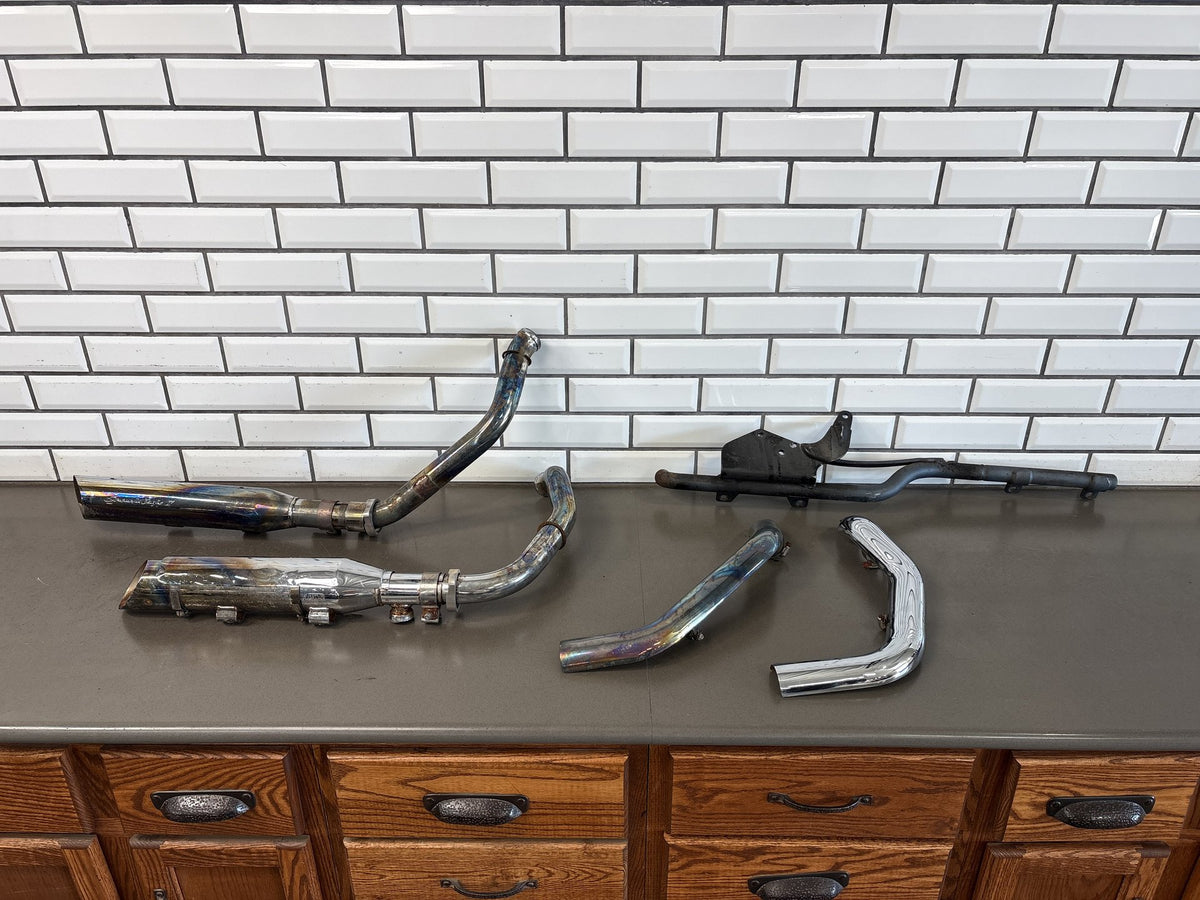 04-06 Harley Sportster XL883 1200 Screamin Eagle II Exhaust Pipes Mufflers