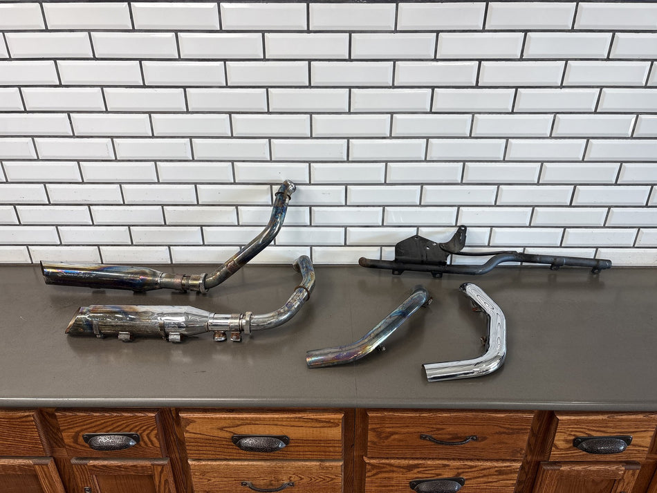 04-06 Harley Sportster XL883 1200 Screamin Eagle II Exhaust Pipes Mufflers